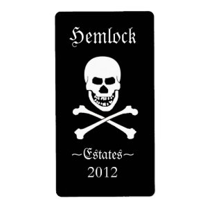 Skull and Crossbones Halloween Funny Wine Bottle