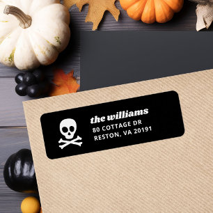 Skull and Crossbones Halloween Return Address