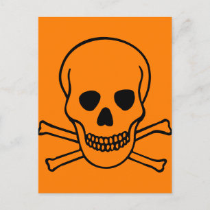 Skull and Crossbones Hazard Postcard