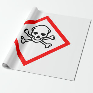 Skull and Crossbones Hazard Symbol Wrapping Paper