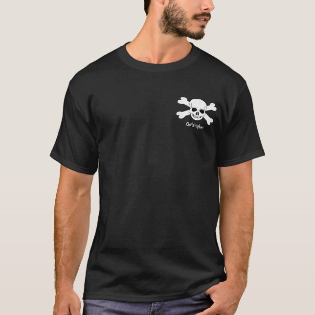Skull And Crossbones Just Add Name T-Shirt (Front)