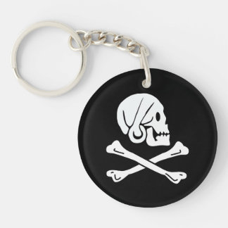 Skull and Crossbones Key Ring