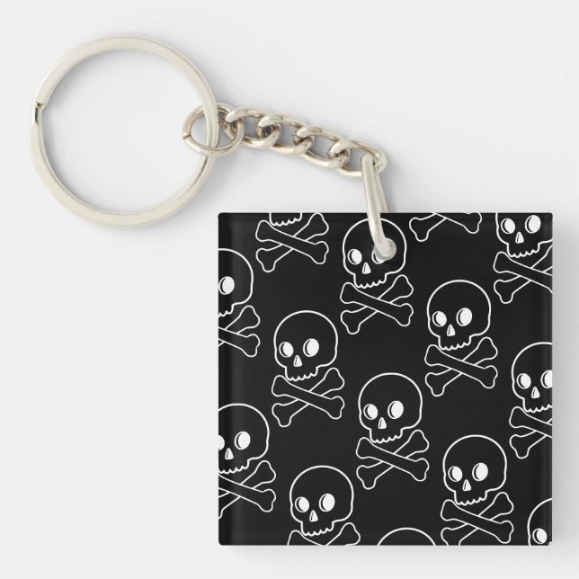 Skull And Crossbones  Key Ring (Front)