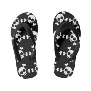 Skull and Crossbones Kid's Flip Flops