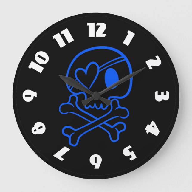 Skull and Crossbones Large Clock (Front)