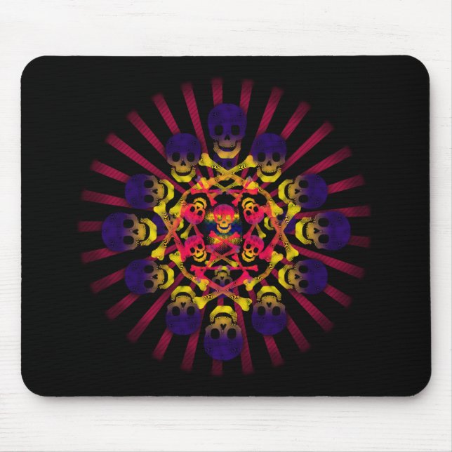 skull and crossbones mouse mat (Front)