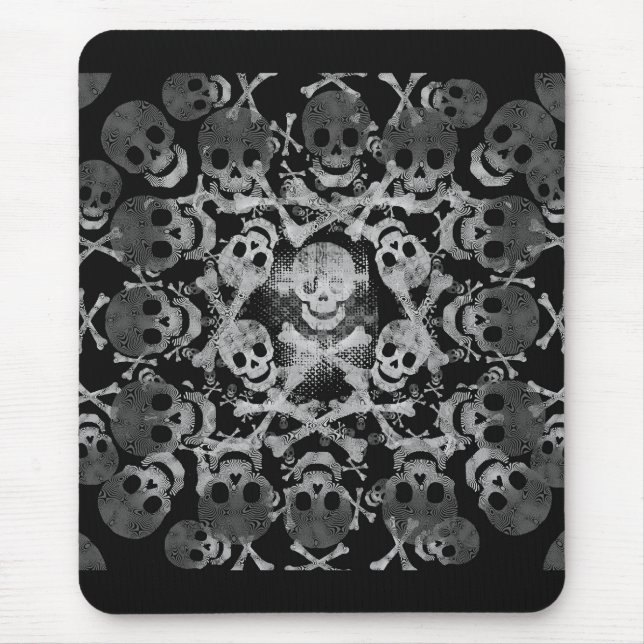 skull and crossbones mouse mat (Front)