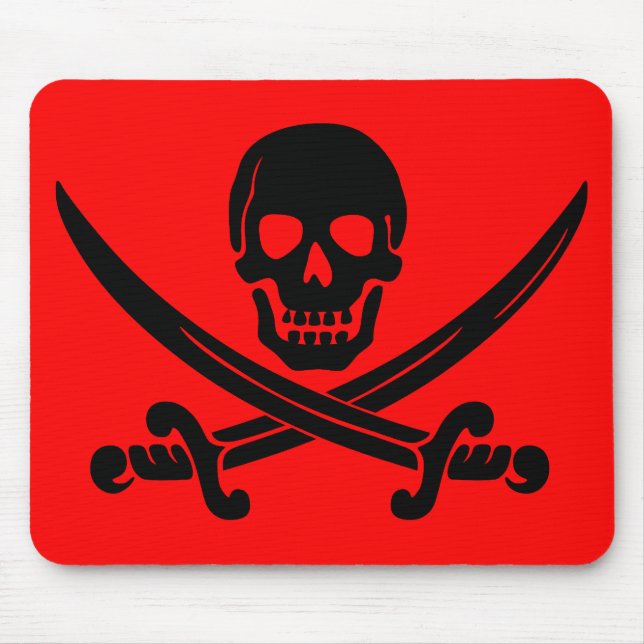 skull and crossbones. mouse mat (Front)