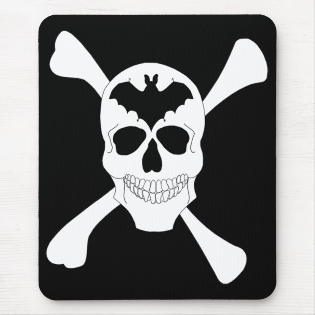 Skull And Crossbones Mouse Pad (Front)