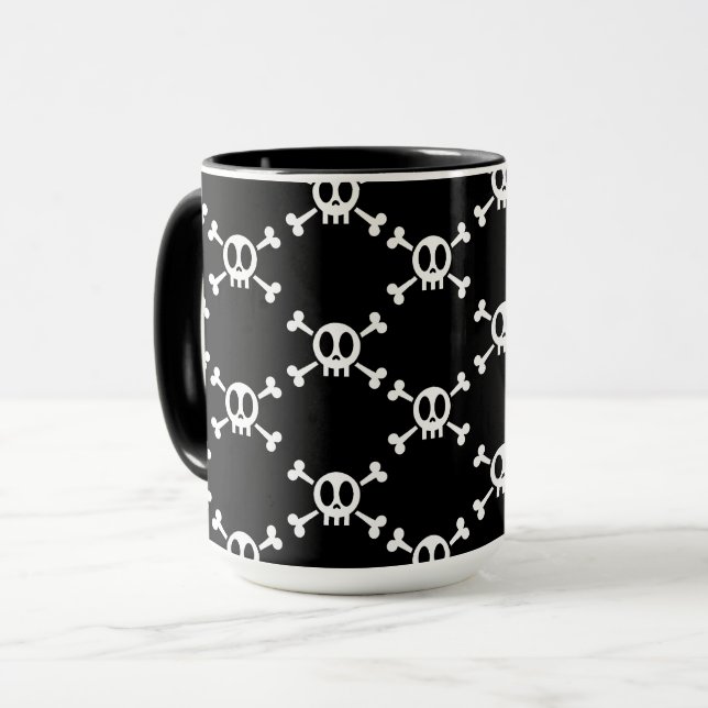 Skull and Crossbones Mug (Front Left)