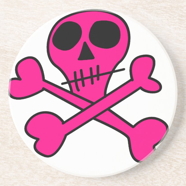 Skull and Crossbones Pattern Coaster (Front)
