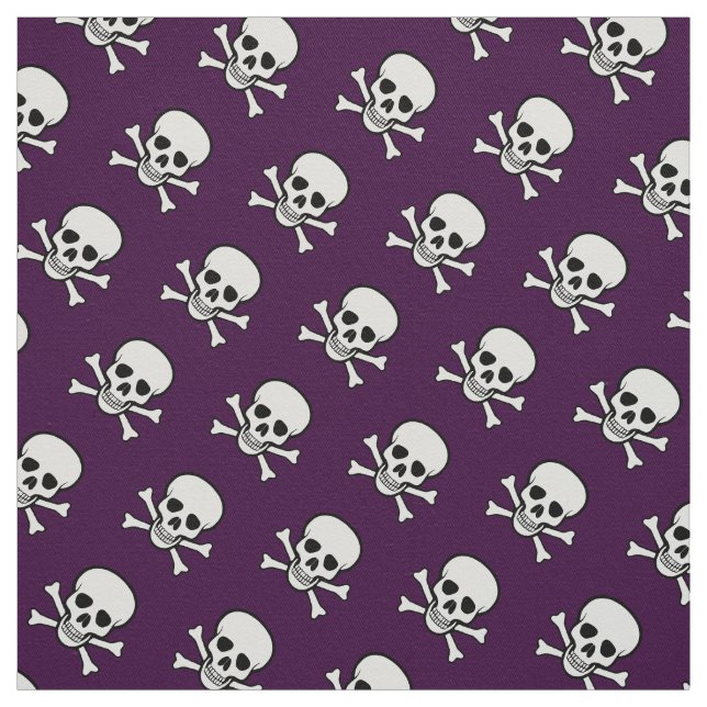 Skull and Crossbones Pattern Fabric (Swatch)