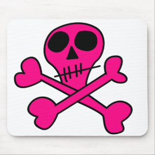 Skull and Crossbones Pattern Mouse Mat