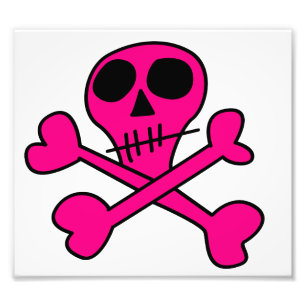 Skull and Crossbones Pattern Photo Print