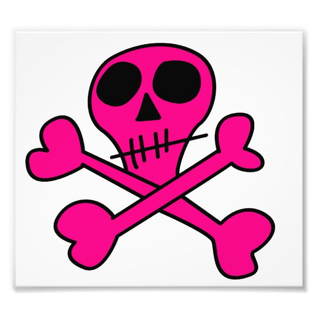 Skull and Crossbones Pattern Photo Print (Front)