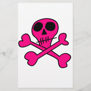 Skull and Crossbones Pattern Stationery