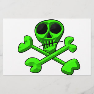 Skull and Crossbones Pattern Stationery