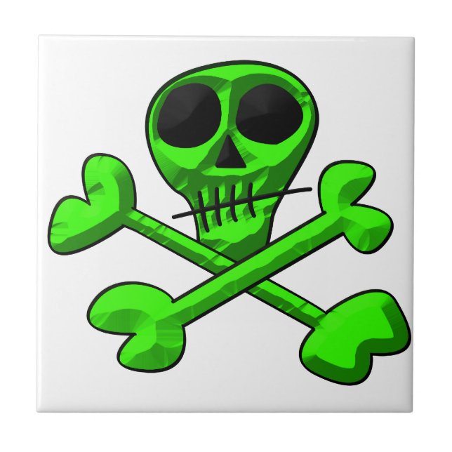 Skull and Crossbones Pattern Tile (Front)