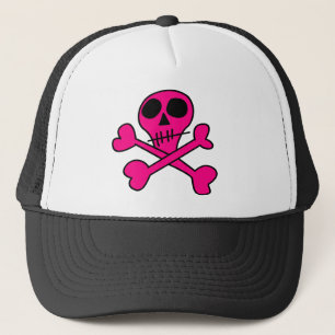 Skull and Crossbones Pattern Trucker Hat