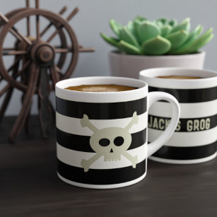 Pirate Skull and Crossbones Simple Modern Coffee Mug