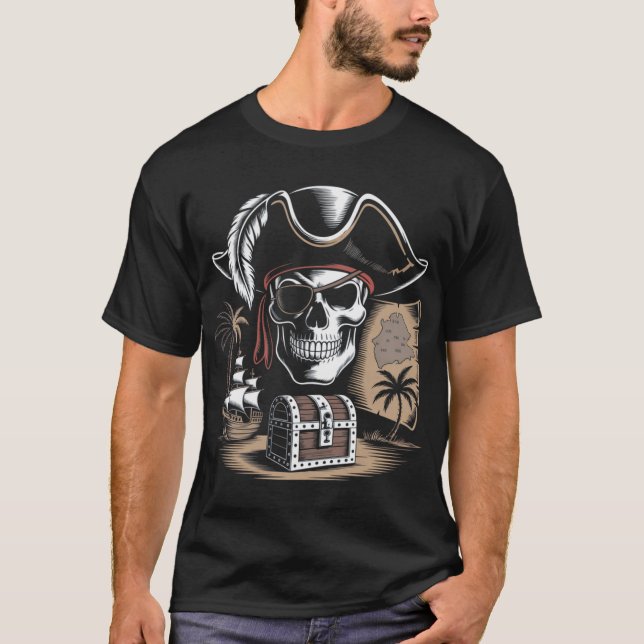 Skull And Crossbones Pirate T-Shirt (Front)