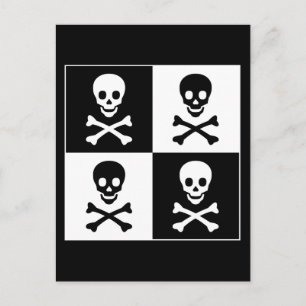 Skull and Crossbones Postcard