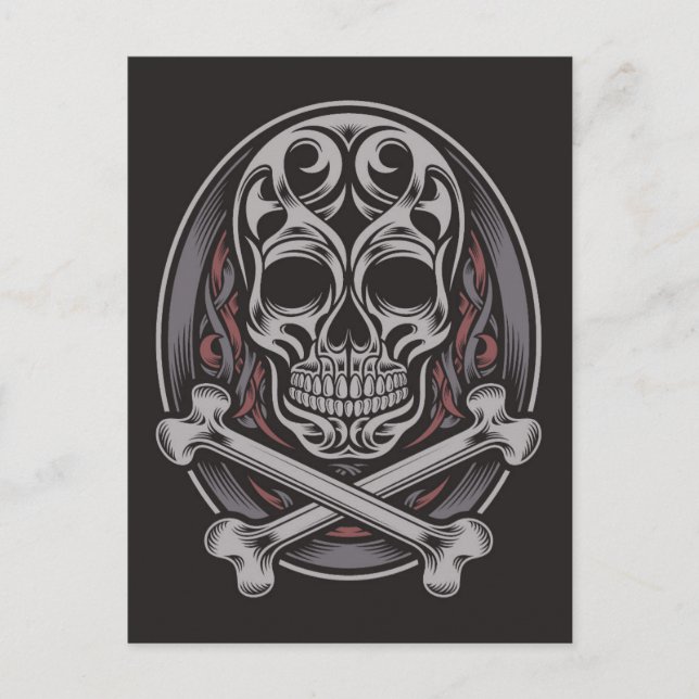 Skull And Crossbones Postcard (Front)