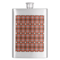 Skull and Crossbones Red and Black Plaid