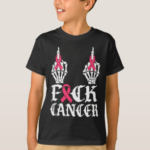 Skull And Crossbones Skeleton Breast Cancer 1 T-Shirt