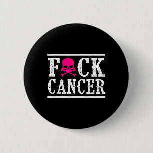 Skull And Crossbones Skeleton Breast Cancer  6 Cm Round Badge