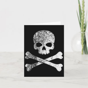 Skull and crossbones skeleton pirate jolly roger card