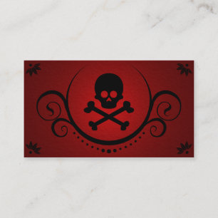 skull and crossbones sophistications business card
