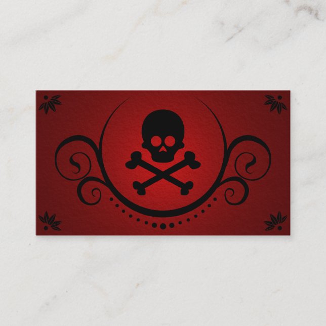 skull and crossbones sophistications business card (Front)