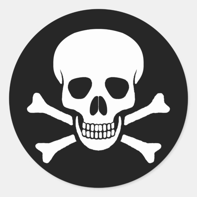 Skull and Crossbones Sticker (Front)