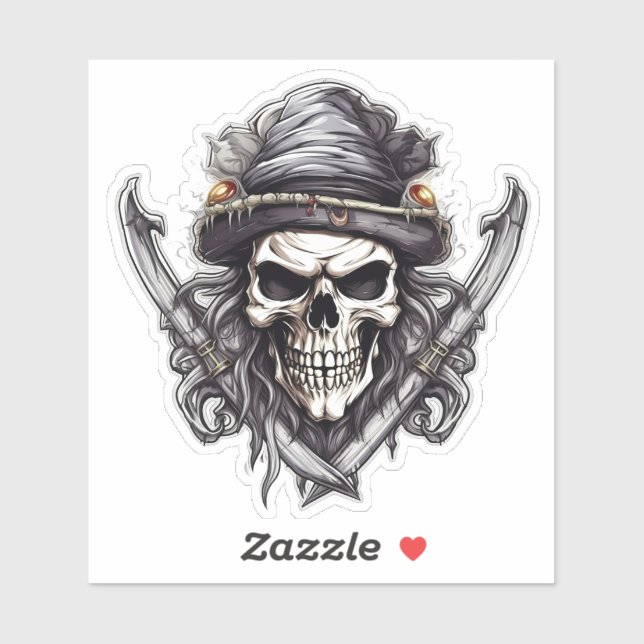 Skull and Crossbones Sticker (Sheet)