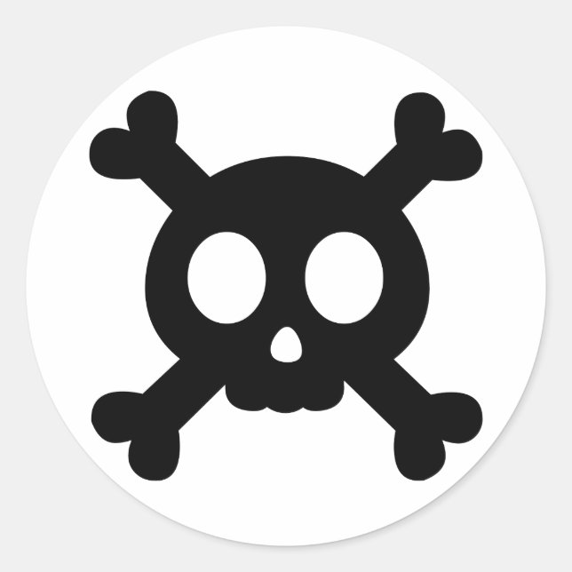 Skull and Crossbones Sticker (Front)