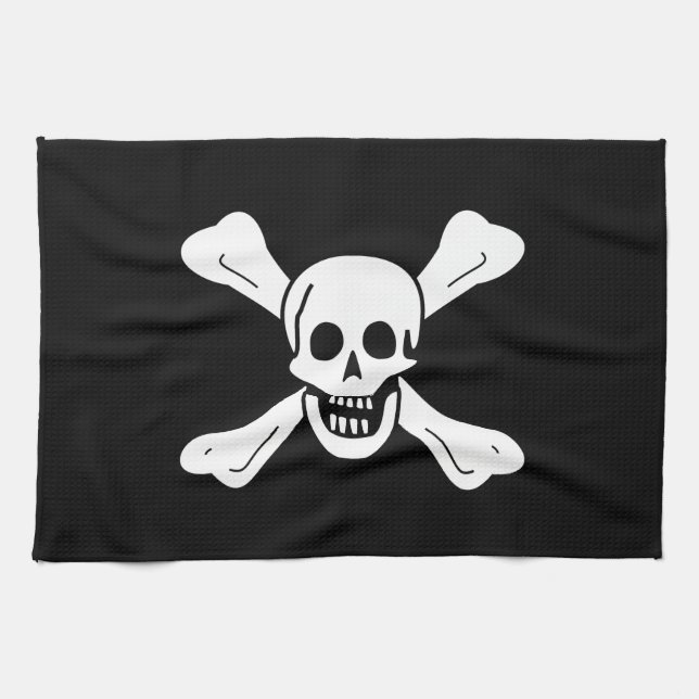 Skull and Crossbones Tea Towel (Horizontal)