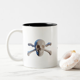Skull and Crossbones Two-Tone Coffee Mug