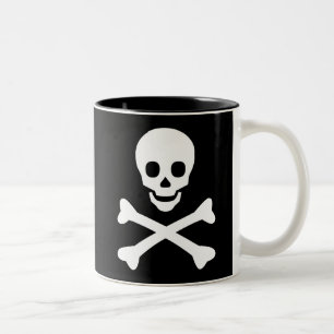 Skull and Crossbones Two-Tone Coffee Mug