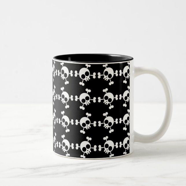 Skull and Crossbones Two-Tone Coffee Mug (Right)
