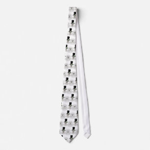 Skull and Crossbones Wedding Couple Pattern tie