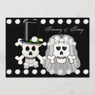 Skull and Crossbones Wedding Invitation
