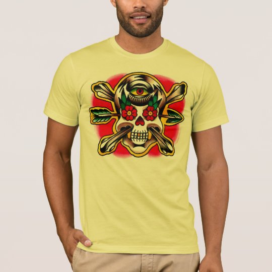 Skull and Crossbones with arrow and a third eye T-Shirt