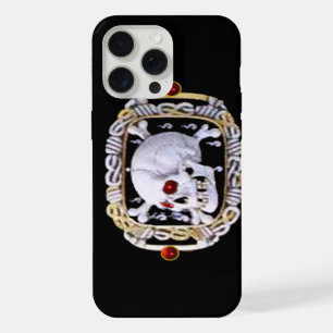 SKULL AND CROSSED BONES RUBY RENAISSANCE JEWEL iPhone 15 PRO MAX CASE