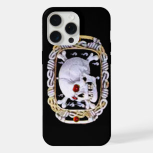 SKULL AND CROSSED BONES RUBY RENAISSANCE JEWEL iPhone 15 PRO MAX CASE