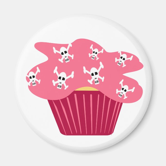 Skull and Cupcakes Magnet (Front)