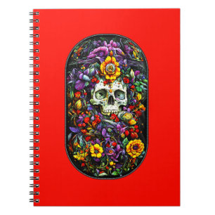 Skull and Flowers Notebook