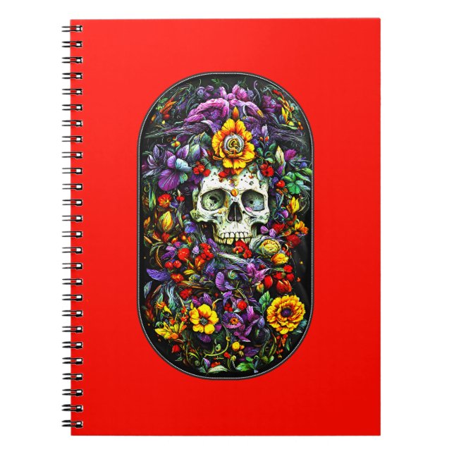 Skull and Flowers Notebook (Front)