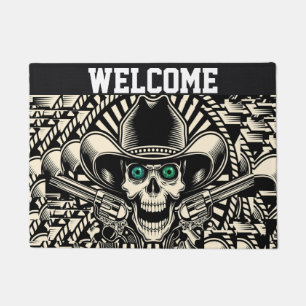 Skull and Guns Doormat