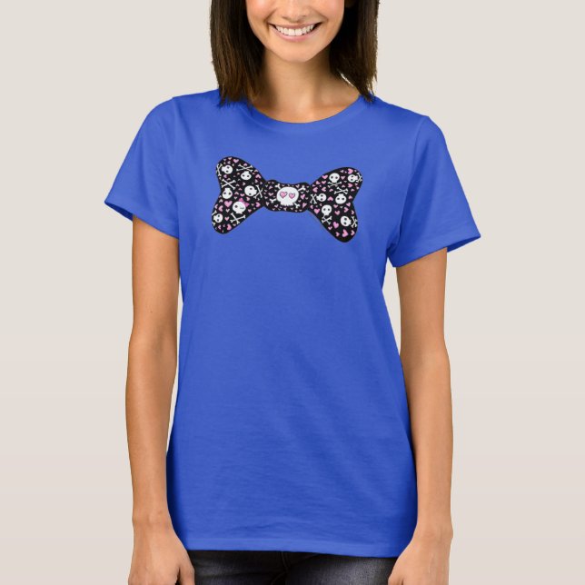 Skull and Heart Bow T-shirt (Front)